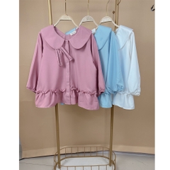 Áo sơ mi bigsize 60kg-100kg dáng babydoll tai thỏ dễ thương