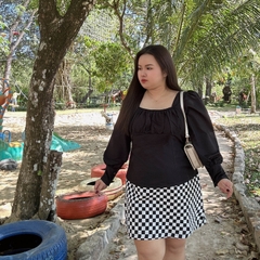 Áo kiểu nhún tay phồng bigsize 60kg - 95kg phù hợp mặc đi làm đi học đi chơi