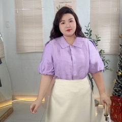 Áo sơ mi bigsize 60kg - 100kg tay bí chất đũi mát mặc đi làm công sở