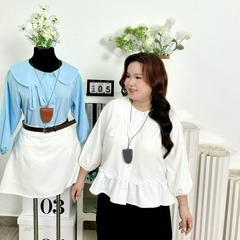 Áo sơ mi bigsize 60kg-100kg dáng babydoll tai thỏ dễ thương