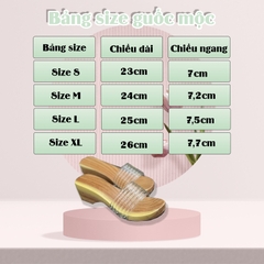Guốc mộc nữ truyền thống quai trong gót cao 6P dùng mặc đồ lam áo dài bà ba