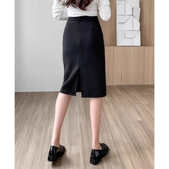Chân váy công sở bigsize 60kg-95kg chất tuyết mưa 2 lớp dáng dài qua gối