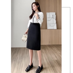 Chân váy công sở bigsize 60kg-95kg chất tuyết mưa 2 lớp dáng dài qua gối