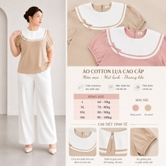 Áo kiểu bigsize nữ 60kg - 100kg viền ren phù hợp mặc đi làm, đi học, đi chơi