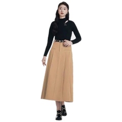 Chân Váy Xoè Xếp Ly Dáng Dài Bigsize 60kg - 95kg Lưng Cao Chất Cotton Lạnh