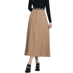 Chân Váy Xoè Xếp Ly Dáng Dài Bigsize 60kg - 95kg Lưng Cao Chất Cotton Lạnh