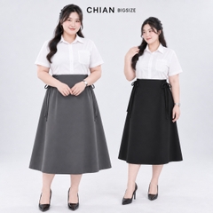 Chân Váy Bigsize Dáng Xòe A 60kg - 100kg Chất Tuyết Mưa Lót Lụa Co Giãn Nhẹ