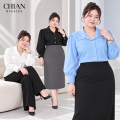 Aó sơ mi bigsize 60kg - 95kgkg kiểu dáng basic phù hợp mặc đi làm , đi dạy.