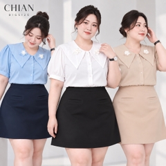 Quần đùi giả váy dáng A bigsize 60kg - 100kg có túi chất tuyết mưa có co giãn nhẹ