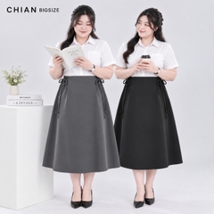 Chân Váy Bigsize Dáng Xòe A 60kg - 100kg Chất Tuyết Mưa Lót Lụa Co Giãn Nhẹ