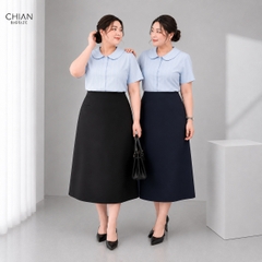 Chân váy công sở bigsize dáng dài qua gối 55kg-95kg mặc đi làm đi tiệc