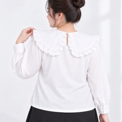 Áo Sơ Mi Bigsize Nữ 60kg - 100kg Cổ Nơ Bèo Phù Hợp Mặc Đi Làm , Đi Học, Đi Chơi