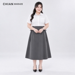 Chân Váy Bigsize Dáng Xòe A 60kg - 100kg Chất Tuyết Mưa Lót Lụa Co Giãn Nhẹ
