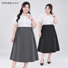 Chân Váy Bigsize Dáng Xòe A 60kg - 100kg Chất Tuyết Mưa Lót Lụa Co Giãn Nhẹ