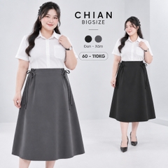 Chân Váy Bigsize Dáng Xòe A 60kg - 100kg Chất Tuyết Mưa Lót Lụa Co Giãn Nhẹ