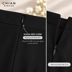 Combo 2 chân váy bút chì công sở bigsize 60kg - 100kg mặc đi làm, đi học đen