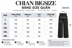 Quần tây bigsize 60kg - 100kg lưng cao ống đứng cao câp phù hợp mặc đi làm, đi học, đi chơi