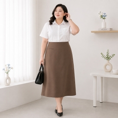 Chân váy công sở bigsize dáng dài qua gối 55kg-95kg mặc đi làm đi tiệc