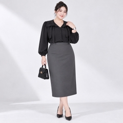 Áo sơ mi cột nơ vai bigsize 55Kg - 95kg áo sơ mi bigsize công sở áo sơ mi dễ thương