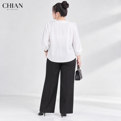 Áo sơ mi cột nơ vai bigsize 55Kg - 95kg áo sơ mi bigsize công sở áo sơ mi dễ thương