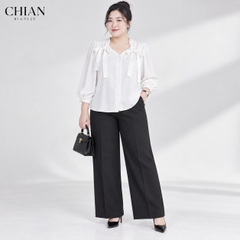 Áo sơ mi cột nơ vai bigsize 55Kg - 95kg áo sơ mi bigsize công sở áo sơ mi dễ thương