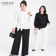 Áo sơ mi nữ bigsize 60kg - 100kg kiểu dáng cột eo thanh lịch phù hợp mặc đi làm đi chơi