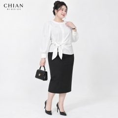 Áo sơ mi nữ bigsize 60kg - 100kg kiểu dáng cột eo thanh lịch phù hợp mặc đi làm đi chơi
