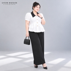 Áo sơ mi peplum công sở 60kg - 95kg bigsize sơ mi mặc đi chơi đi học