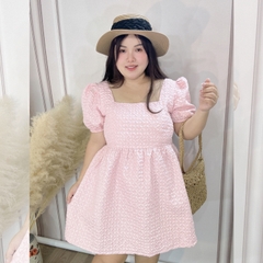 Đầm gấm xốp nơ lưng bigsize 60kg - 95kg mặc đi tiệc đi chơi