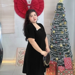Đầm nhung kem tag đá cao cấp bigsize 60kg - 95kg