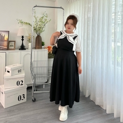 Đầm yếm xoè dáng dài bigsize 60kg-95kg phù hợp mặc đi chơi đi làm