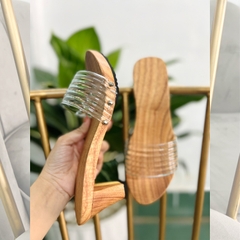 Guốc mộc nữ truyền thống quai trong gót cao 6P dùng mặc đồ lam áo dài bà ba