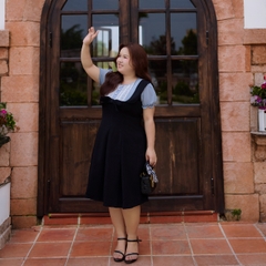 CA030026-Đầm công sở bigsize 60kg - 100kg chất liệu tuyết mưa phối voan xám phù hợp mặc đi làm đi tiêc