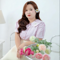Áo sơ mi nữ bigsize 60kg - 95kg cổ sen thêu hoa - Chất cotton mềm mịn, phong cách vintage