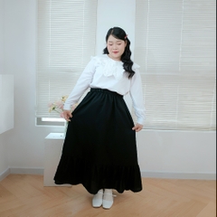 Áo Sơ Mi Bigsize Nữ 60kg - 100kg Cổ Nơ Bèo Phù Hợp Mặc Đi Làm , Đi Học, Đi Chơi