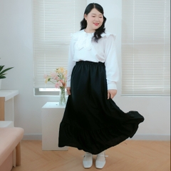 Áo Sơ Mi Bigsize Nữ 60kg - 100kg Cổ Nơ Bèo Phù Hợp Mặc Đi Làm , Đi Học, Đi Chơi