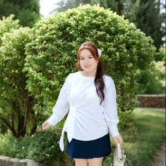 Áo sơ mi nữ bigsize 60kg - 100kg kiểu dáng cột eo thanh lịch phù hợp mặc đi làm đi chơi