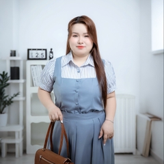 Áo sơ mi nữ Bigsize 60kg - 90kg Dáng Giả Gile Phối Sọc