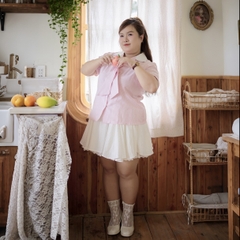 Áo sơ mi bigsize nữ 60kg - 100kg cổ sơ mi caravat phù hợp mặc đi làm đi học, đi chơi