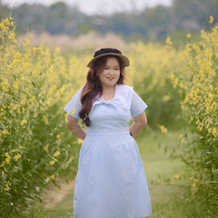 Đầm cổ thuỷ thủ bigsize 60kg - 95kg sọc dọc gọn dáng phù hợp mặc đi làm, đi tiệc, đi chơi