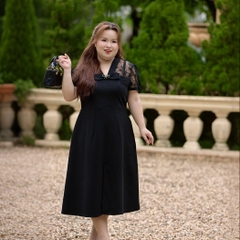 CA030016 Đầm nữ bigsize 60kg - 100kg chất liệu tuyết mưa phối ren đính tag đá co giãn nhẹ có túi phù hợp mặc đi làm, đi học , đi chơi