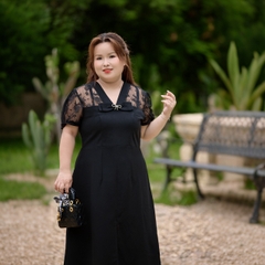 CA030016 Đầm nữ bigsize 60kg - 100kg chất liệu tuyết mưa phối ren đính tag đá co giãn nhẹ có túi phù hợp mặc đi làm, đi học , đi chơi