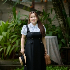 CA030021-Đầm bigsize nữ 60kg - 100kg phối sọc cổ sơ mi phù hợp mặc đi làm , đi tiệc