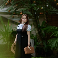 CA030021-Đầm bigsize nữ 60kg - 100kg phối sọc cổ sơ mi phù hợp mặc đi làm , đi tiệc