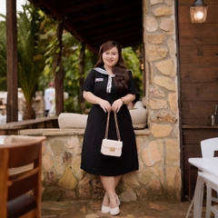 CA030027-Đầm thuỷ thủ bigsize 60kg - 100kg phù hợp mặc đi làm đi chơi đi tiệc
