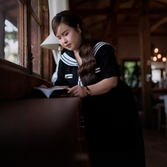 CA030027-Đầm thuỷ thủ bigsize 60kg - 100kg phù hợp mặc đi làm đi chơi đi tiệc