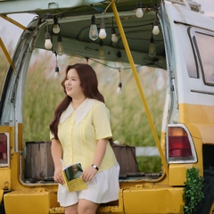 Áo sơ mi bigsize nữ 60kg - 100kg cổ phối ren phù hợp mặc đi làm đi học đi chơi