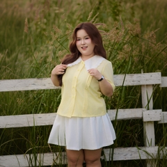 Áo sơ mi bigsize nữ 60kg - 100kg cổ phối ren phù hợp mặc đi làm đi học đi chơi