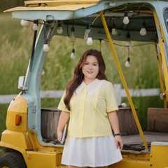 Áo sơ mi bigsize nữ 60kg - 100kg cổ phối ren phù hợp mặc đi làm đi học đi chơi