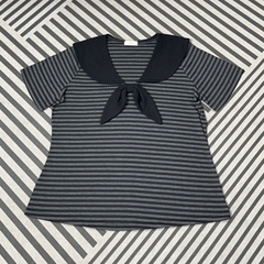 Áo thun sọc cổ thủy thủ bigsize 60kg - 100kg phù hợp mặc đi làm, đi học đi chơi